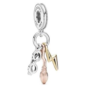 PANDORA Harry Potter, Glasses, Nimbus 2000 & Lightning Bolt Dangle Charm